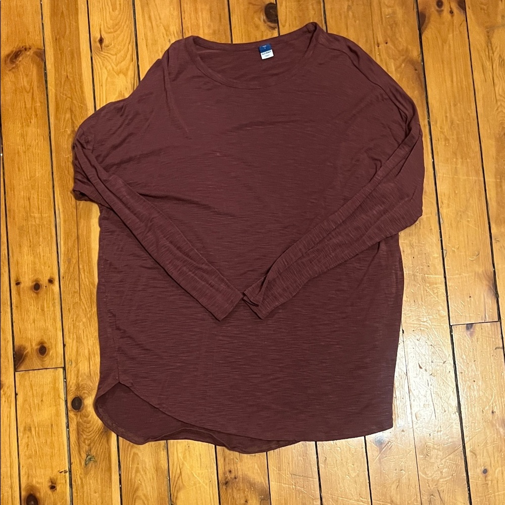 Old Navy Rich Maroon Long Sleeve Tee